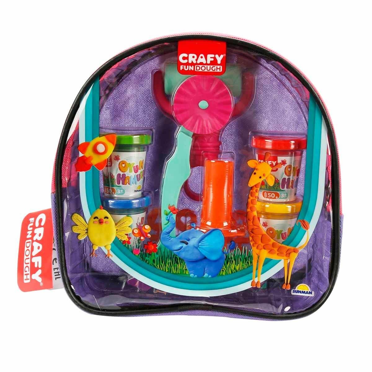 OYUN HAMUR SETİ CRAFY SIRT ÇANTASI 4X50GR 18 PARÇA 2R