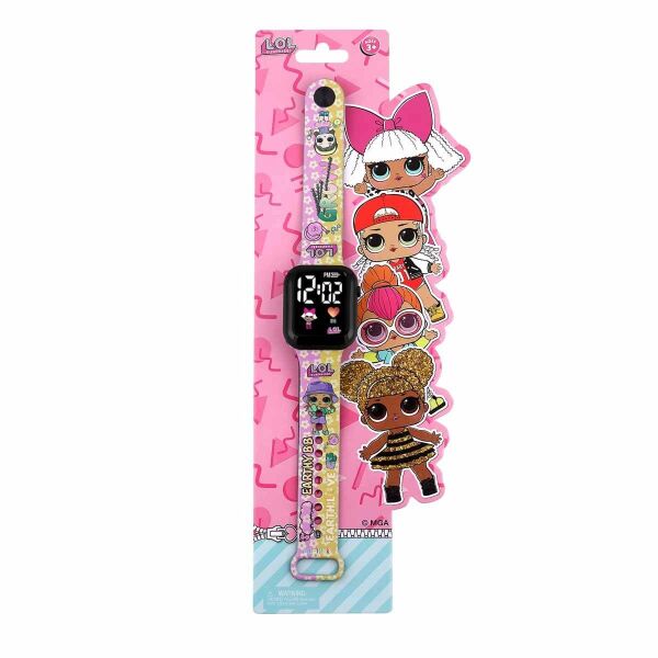 MINIFLAK LOL PEMBE-MAVİ LED COCUK SAATİ