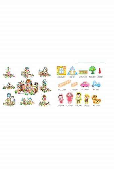 AHŞAP 268 PRÇ MIMARI YAPI BLOKLARI