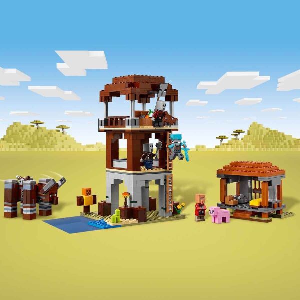 LEGO MİNECRAFT PİLLAGER KARAKOLU VE RAVAGER