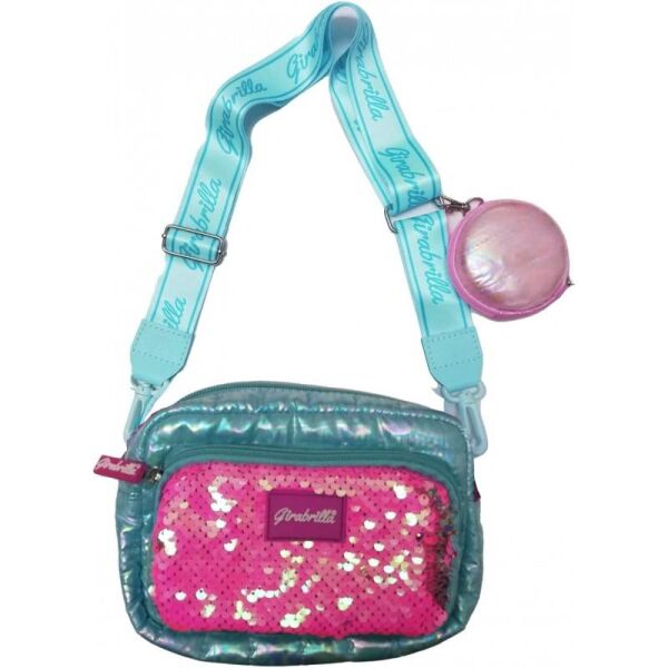 PUFFER ASKILI ÇANTA VE CÜZDAN TURKUAZ-KOYU PEMBE