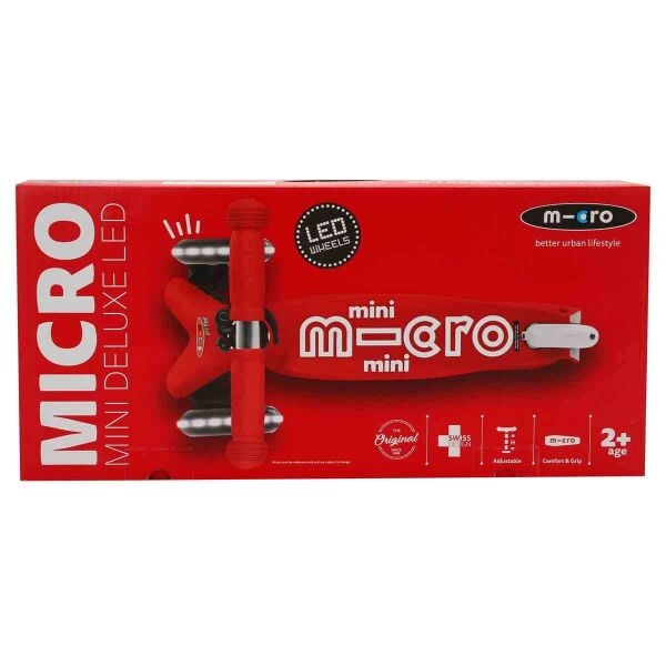 MICRO SCOOTER MINI DELUXE LED RED