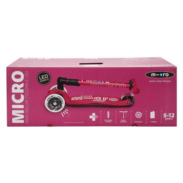 MAXI MICRO DELUXE FOLDABLE BERRY RED LED