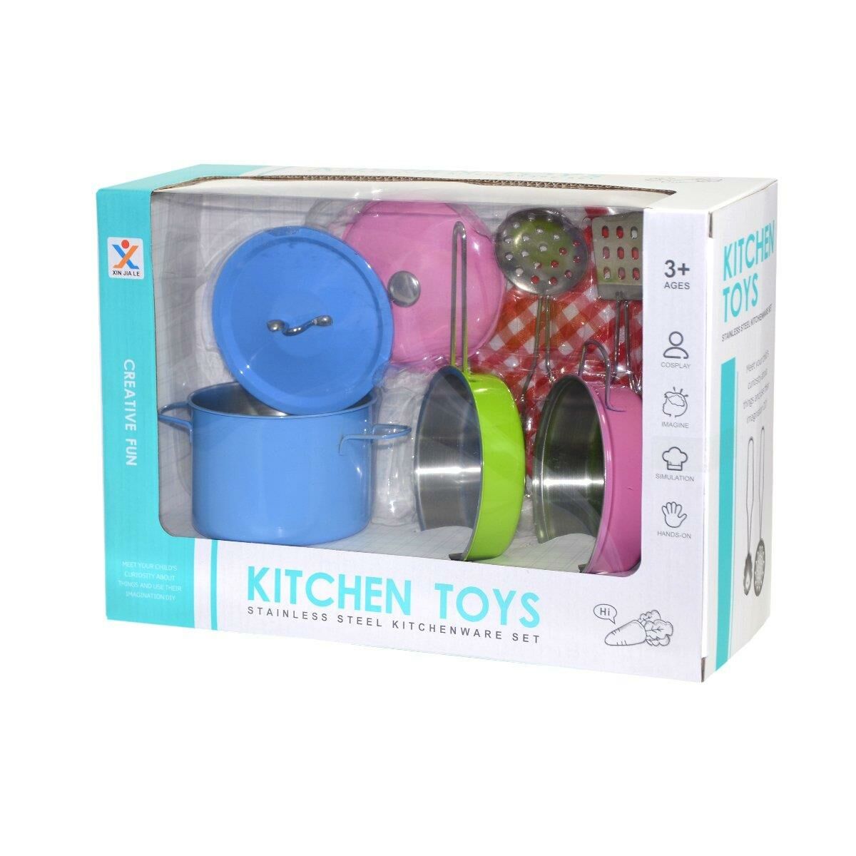 KUTULU RENKLİ METAL MUTFAK SETİ