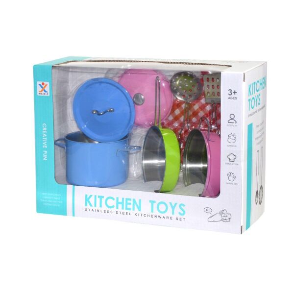 KUTULU RENKLİ METAL MUTFAK SETİ