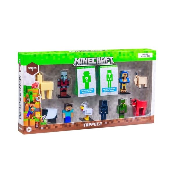 MİNECRAFT 3D TOPPEZ 12Lİ DELUXE FİGÜR SETİ SERİ 2 ASORTİ