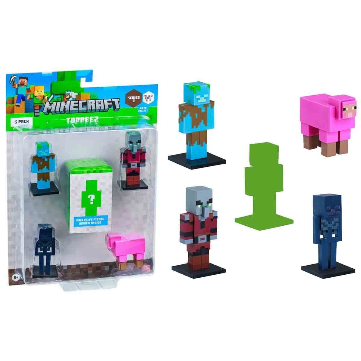 MINECRAFT 3D TOPPEZ 5Lİ FİGÜR SETİ