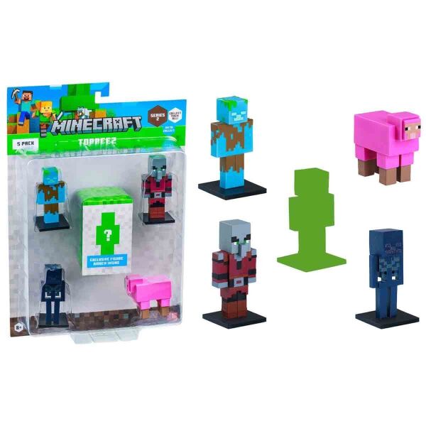 MINECRAFT 3D TOPPEZ 5Lİ FİGÜR SETİ