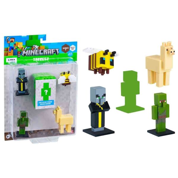 MINECRAFT 3D TOPPEZ 5Lİ FİGÜR SETİ