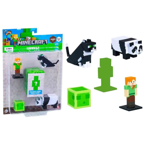 MINECRAFT 3D TOPPEZ 5Lİ FİGÜR SETİ