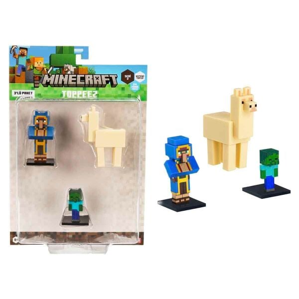 MINECRAFT 3D TOPPEZ 3LÜ FİGÜR SETİ