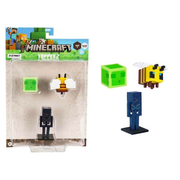 MINECRAFT 3D TOPPEZ 3LÜ FİGÜR SETİ