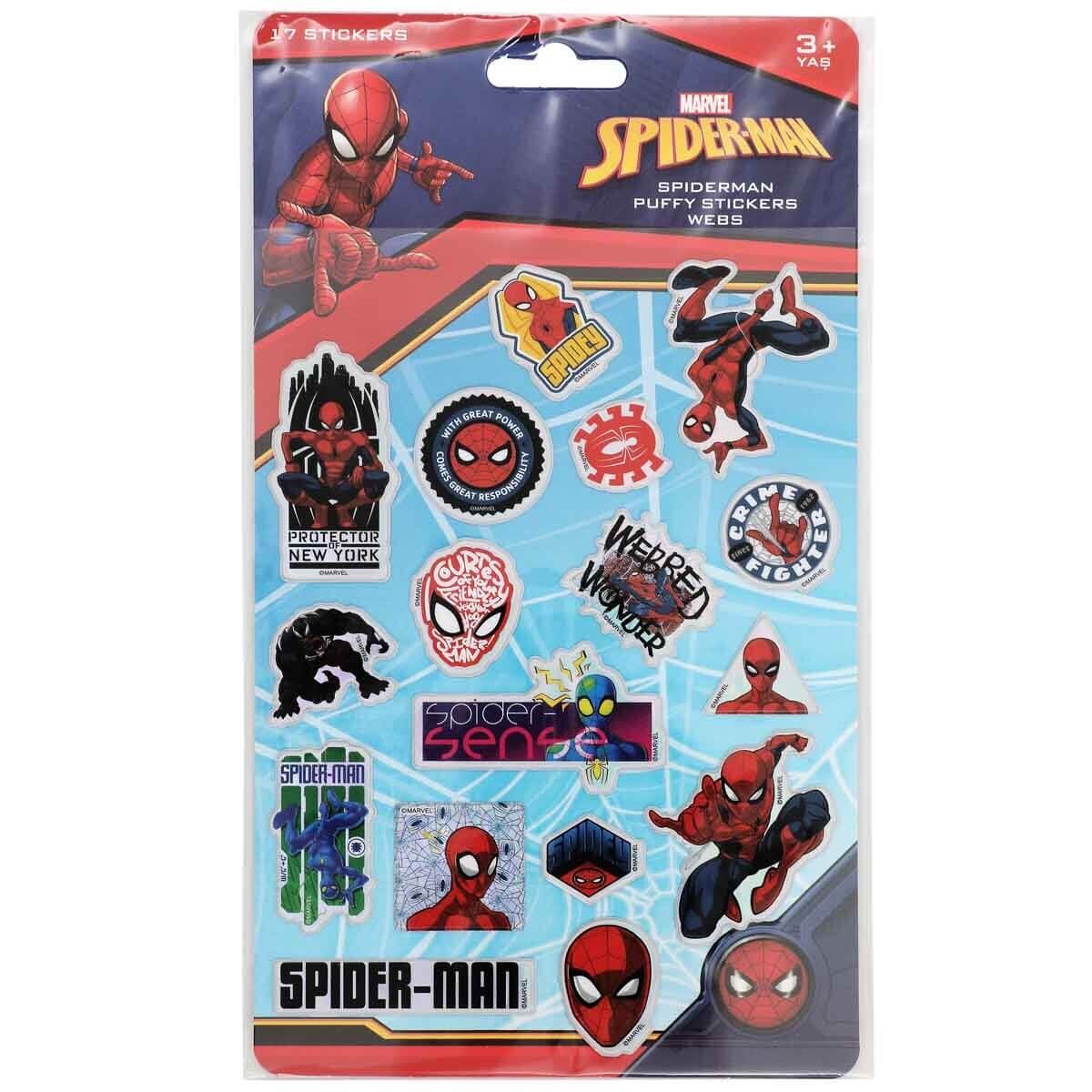 SPIDERMAN PUFFY STICKERS WEBS