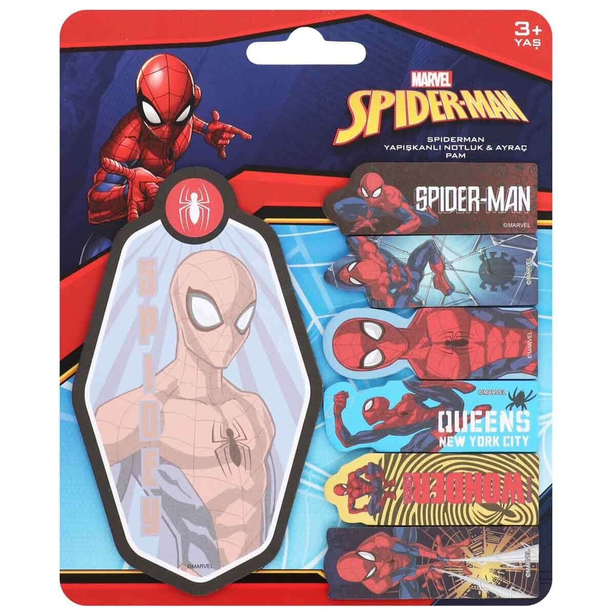 SPIDERMAN YAPIŞKANLI NOTLUK VE AYRAÇ