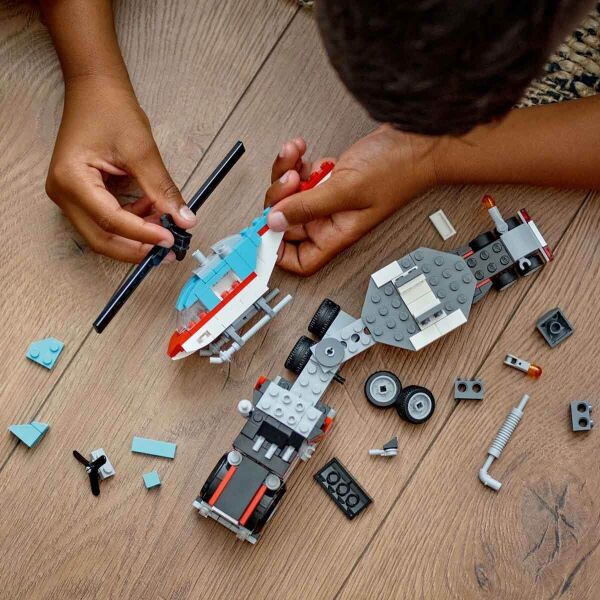 LEGO CREATOR HELİKOPTERLİ AÇIK KASA KAMYONU
