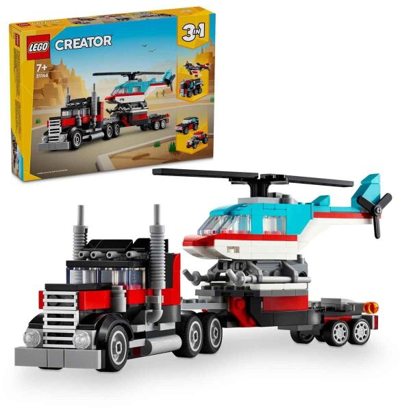LEGO CREATOR HELİKOPTERLİ AÇIK KASA KAMYONU