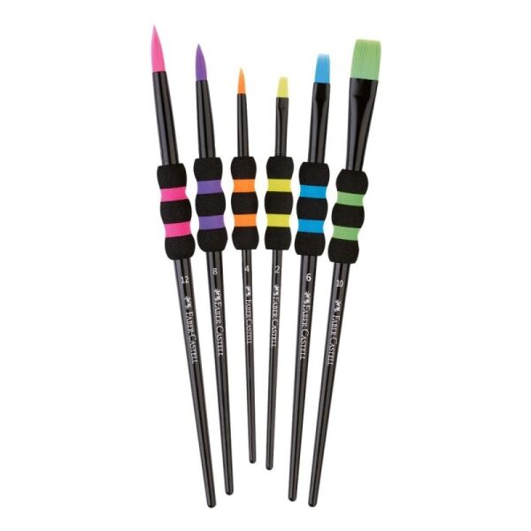 FABER-CASTELL SOFT TOUCH FIRÇA SİYAH 6LI SET