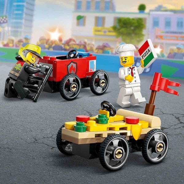 LEGO CITY PİZZA İTFAİYE VE YARIŞ ARABASI