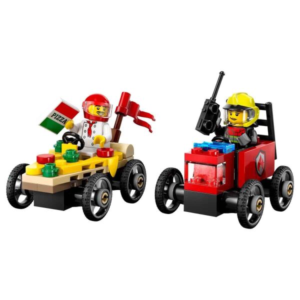 LEGO CITY PİZZA İTFAİYE VE YARIŞ ARABASI
