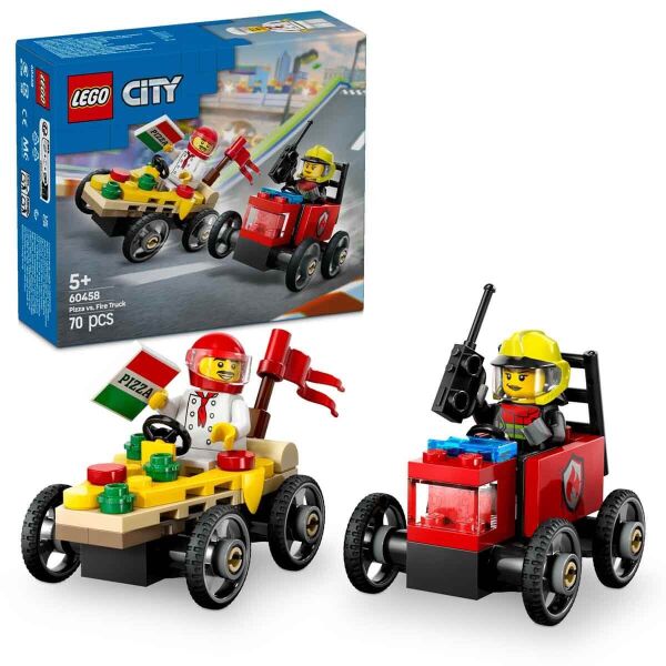 LEGO CITY PİZZA İTFAİYE VE YARIŞ ARABASI