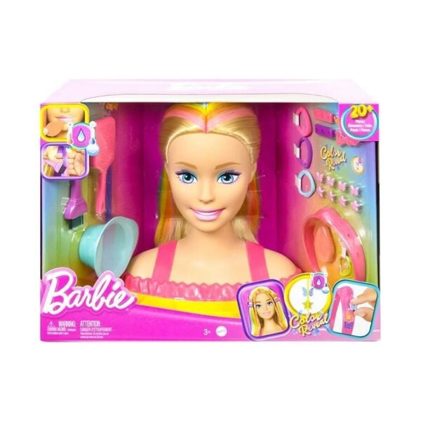 BARBİENİN GÖKKUŞAĞI SAÇLI BÜSTÜ