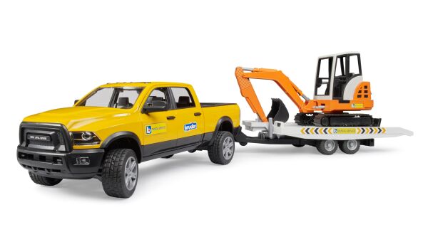 BRUDER RAM 2500 RÖMORKLU PİCKUP MİNİ EKSKAVATÖR