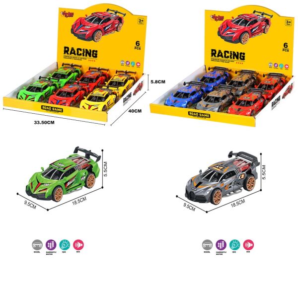 SÜRTMELİ IŞIKLI VE SESLİ ARABA