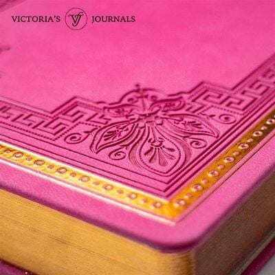 VİCTORİA'S JOURNALS VİNTAGE OLD BOOK DEFTER PEMBE