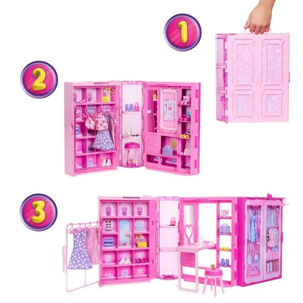 BARBIE MODA GUZELLİK RUYA GARDROBU VE BEBEK