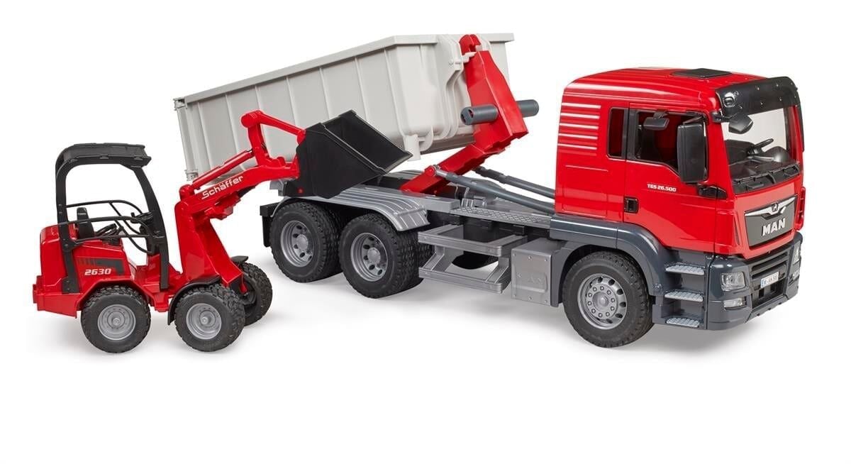 BRUDER MAN TGS DAMPERLİ KAMYON SCHAFFER YÜKLEYİCİ
