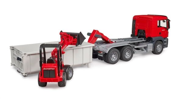 BRUDER MAN TGS DAMPERLİ KAMYON SCHAFFER YÜKLEYİCİ