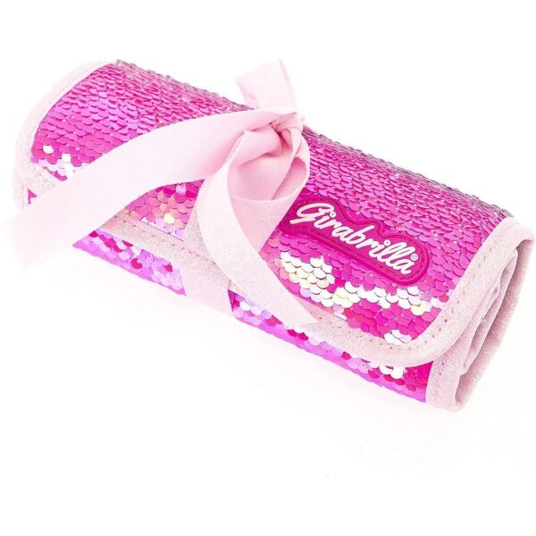 GIRABRİLLA IŞILTILI KATLANIR KALEMLİK ŞEKER PEMBE
