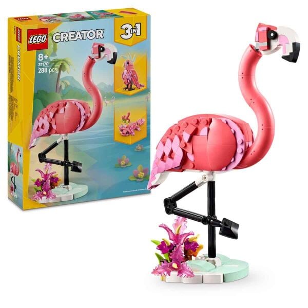 LEGO CREATÖR 3Ü1 ARADA VAHŞİ HAYVANLAR PEMBE FLAMİNGO