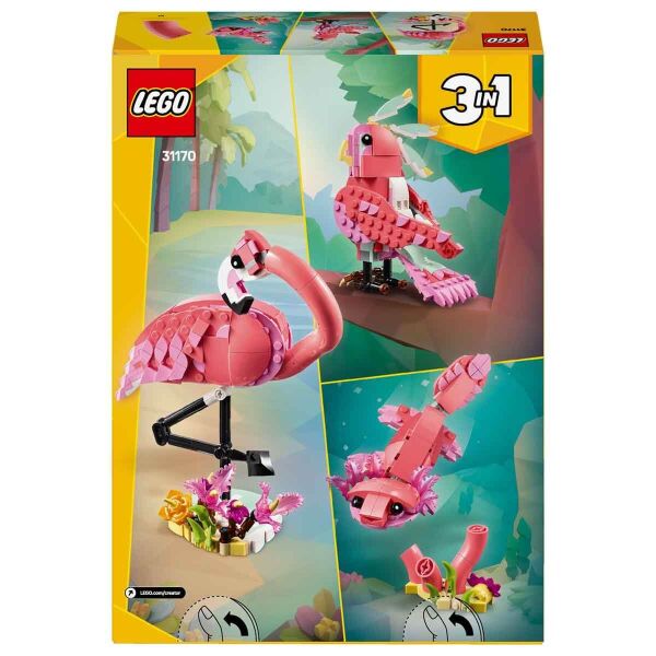LEGO CREATÖR 3Ü1 ARADA VAHŞİ HAYVANLAR PEMBE FLAMİNGO
