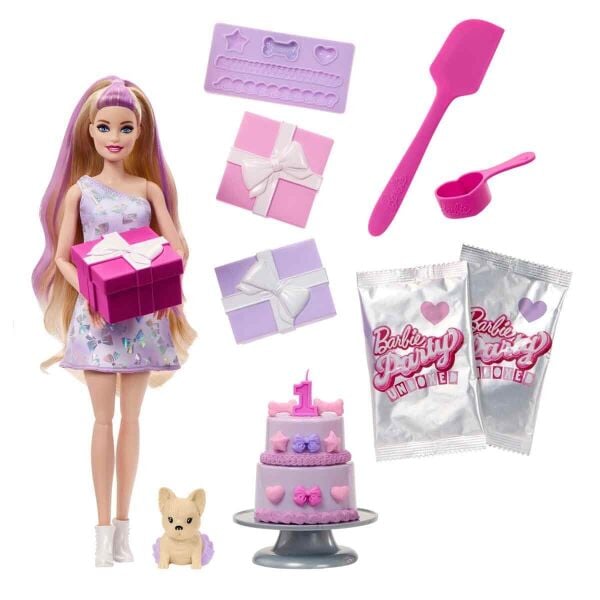 BARBİE PARTY UNBOXED KÖPEĞİMİN DOĞUM GÜNÜ SERİSİ