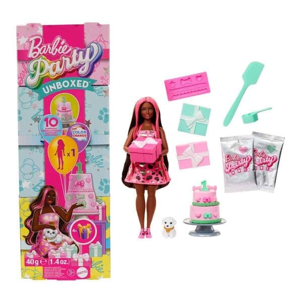 BARBİE PARTY UNBOXED KÖPEĞİMİN DOĞUM GÜNÜ SERİSİ
