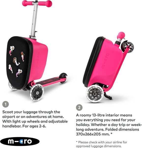 MICRO SCOOTER LUGGAGE JUNIOR VELCRO PINK