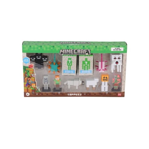 MİNECRAFT 3D FİGÜR TOPPEZ 12Lİ DELÜKS SET ASORTİLİ