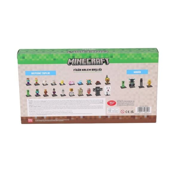 MİNECRAFT 3D FİGÜR TOPPEZ 12Lİ DELÜKS SET ASORTİLİ