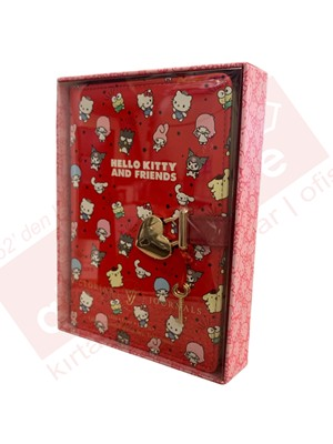 HELLO KITTY HUSH HUSH KİLİTLİ DEFTER KTULU 80 GR. 160 YP. ÇİZG.