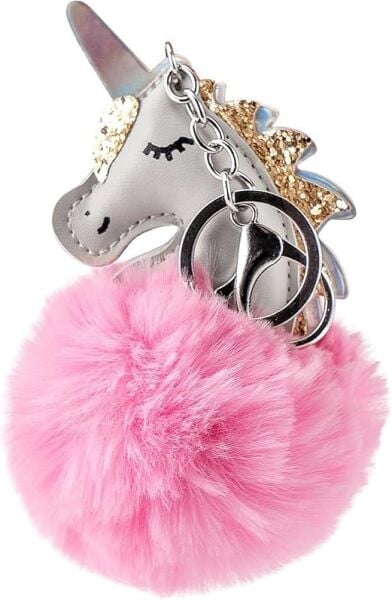 MARTİNELİA UNİCORN FİGÜRLÜ PONPONLU ANAHTARLIK