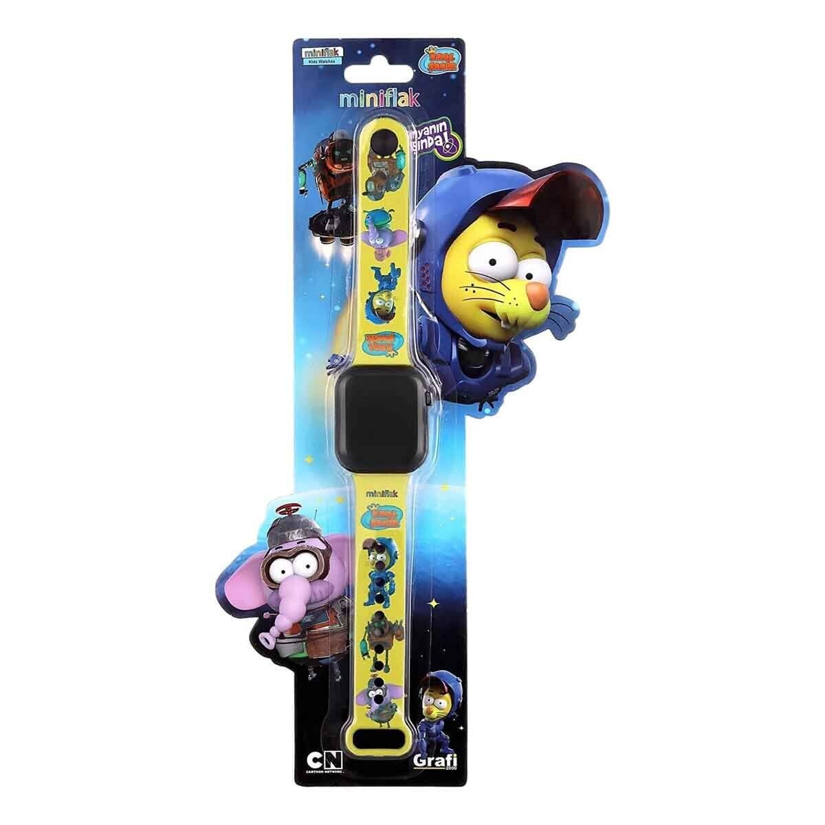 MINIFLAK KRAL ŞAKİR SARI LED ÇOCUK SAATİ