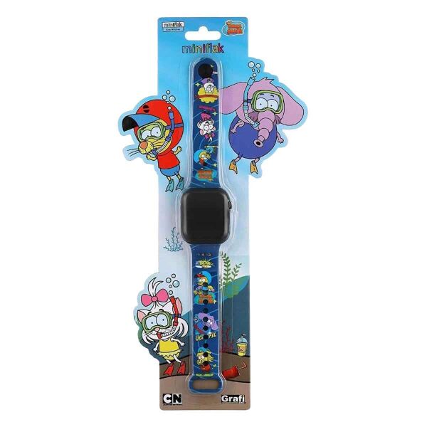 MINIFLAK KRAL ŞAKİR MAVİ LED COCUK SAATİ