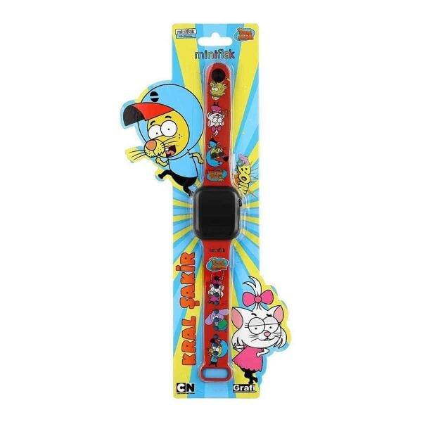 MINIFLAK KRAL ŞAKİR KIRMIZI LED ÇOCUK SAATİ