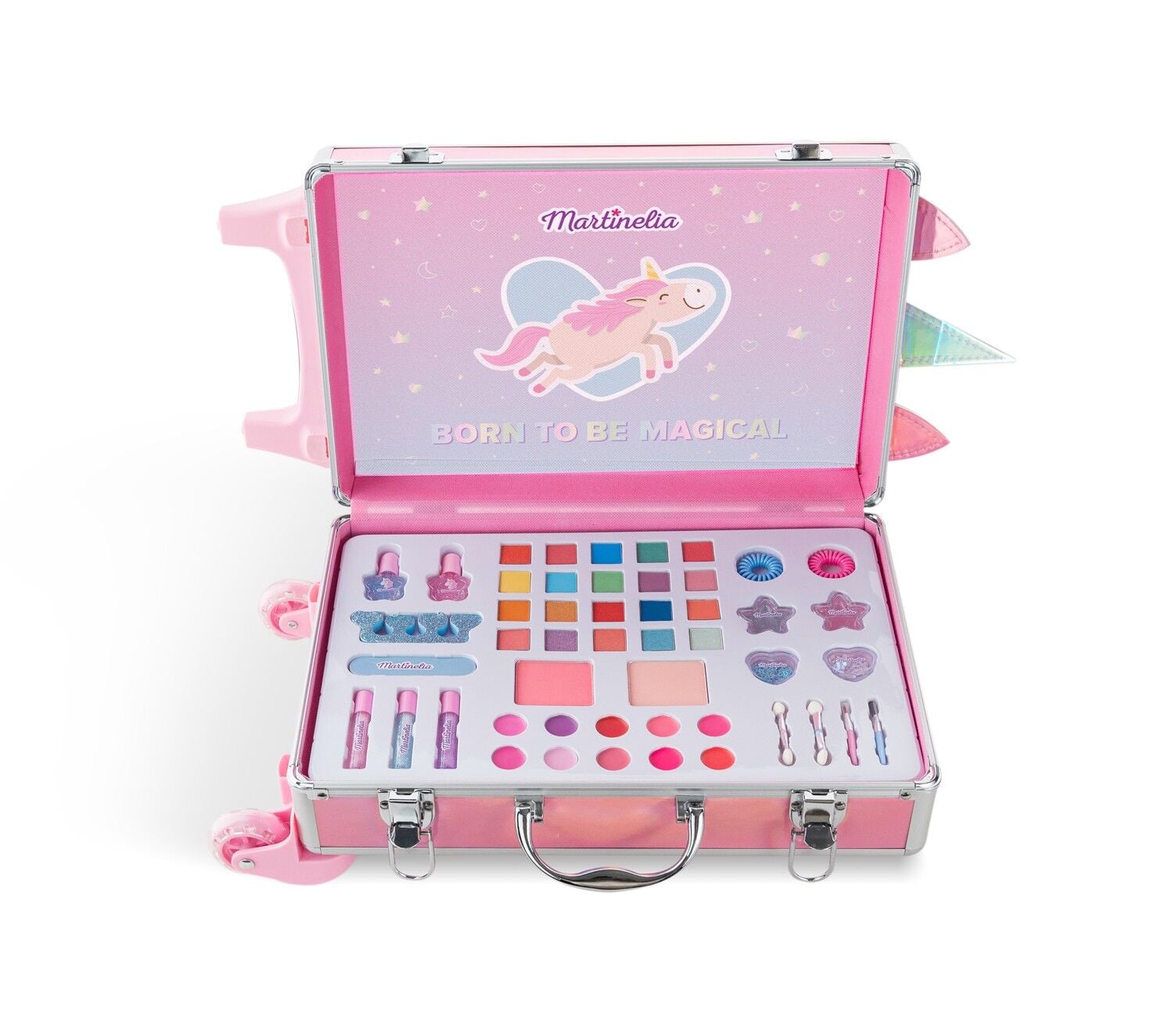 MARTİNELİA LİTTLE UNICORN KIZ ÇOCUK TEKERLEKLİ MAKYAJ ÇANTASI SETİ