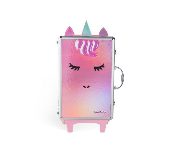 MARTİNELİA LİTTLE UNICORN KIZ ÇOCUK TEKERLEKLİ MAKYAJ ÇANTASI SETİ