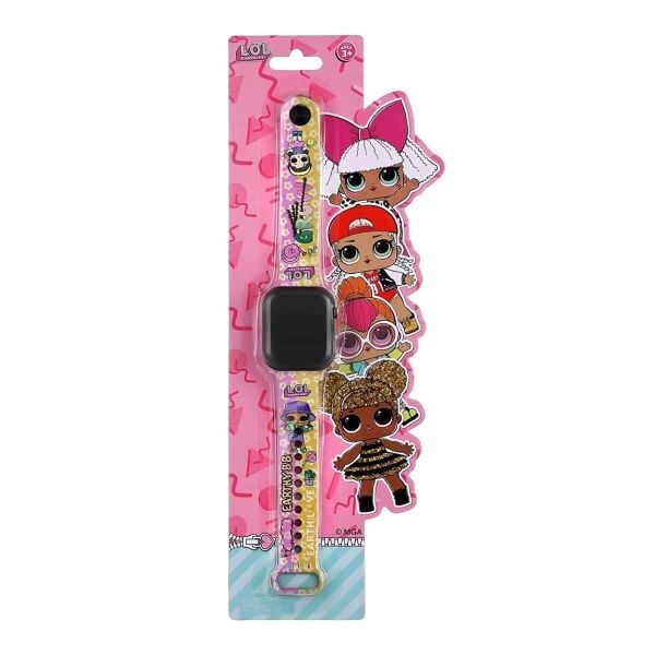 MINIFLAK LOL PEMBE-MAVİ LED COCUK SAATİ