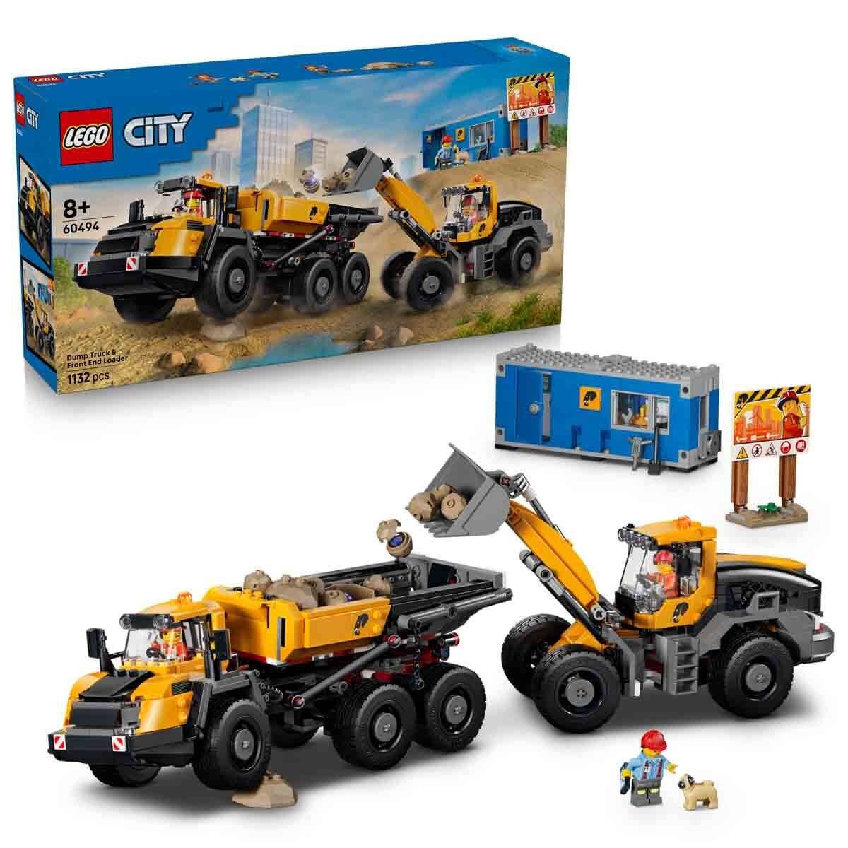 LEGO CİTY DAMPERLİ KAMYON VE ÖN YÜKLEYİCİ