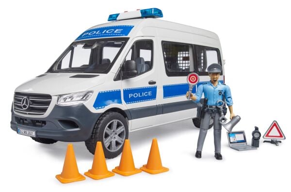 BRUDER MMB SPRİNTER POLİS MİNİBÜSÜ FİGÜR VE AKS.