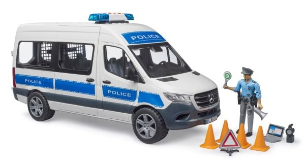 BRUDER MMB SPRİNTER POLİS MİNİBÜSÜ FİGÜR VE AKS.